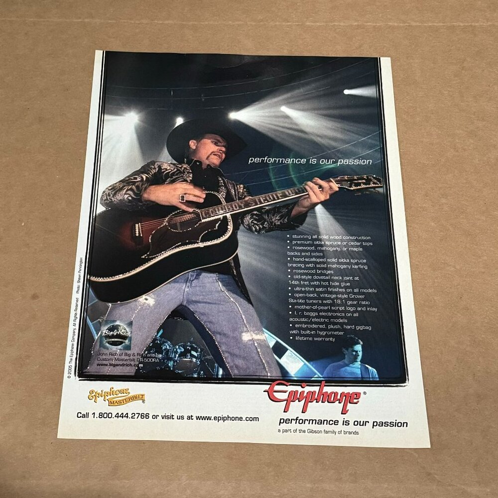 John Rich of Big & Rich - Epiphone Guitars - 2005 Print Advertisement
